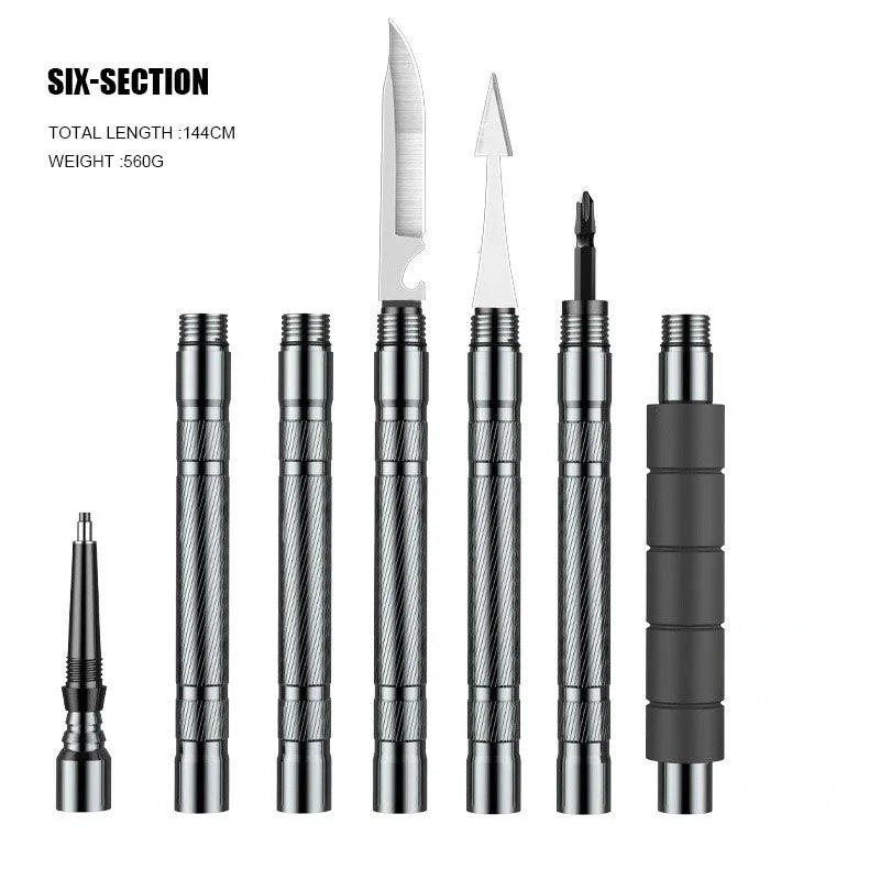 Tactical Hiking Stick w/ Integrated Survival Kit