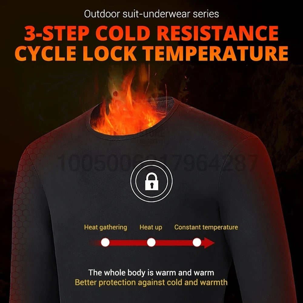 Winter USB Electric Heating Jacket Heated Thermal Underwear Men Women Sports Thermal Heated Underwear  Electric Heated Equipmen